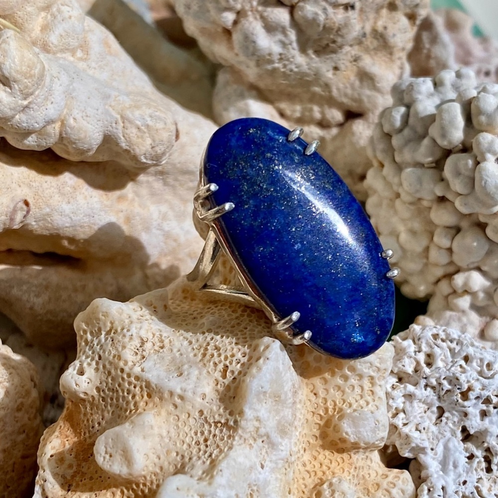 NWOT Artisan Lapis Lazuli Crystal Ring - Picture 3 of 16